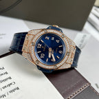 Hublot Big Bang Watch Blue Dial With Moissanite Diamond 39mm