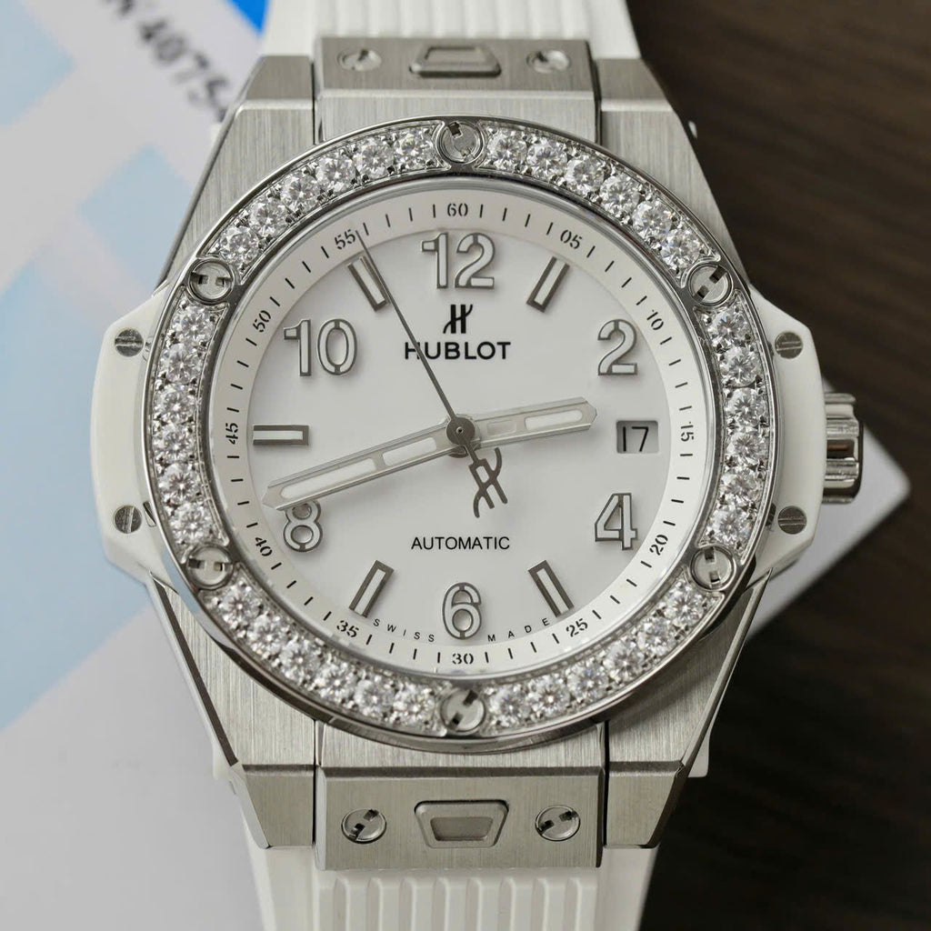 Hublot Big Bang Titanium  Moissanite Diamonds Bezel Watch 39mm