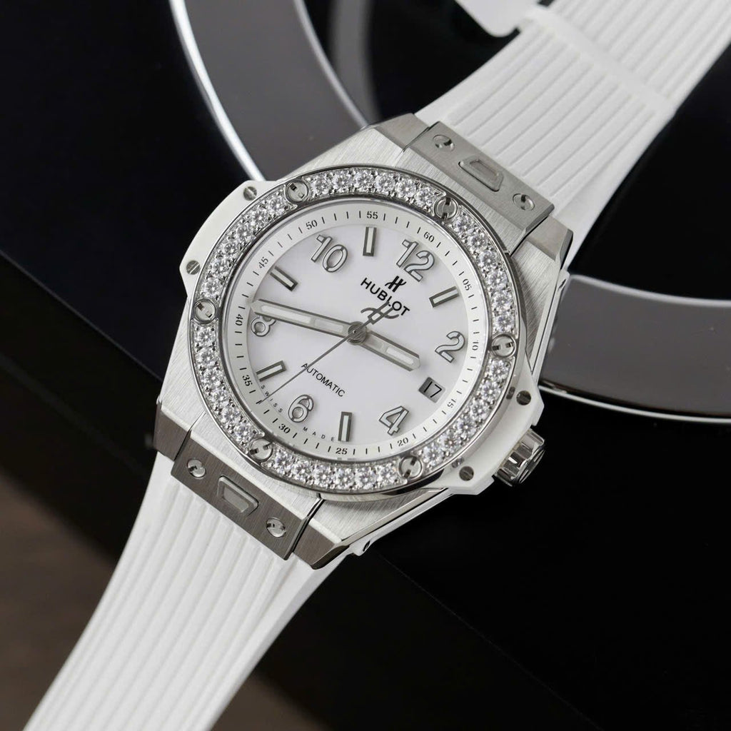 Hublot Big Bang Titanium  Moissanite Diamonds Bezel Watch 39mm