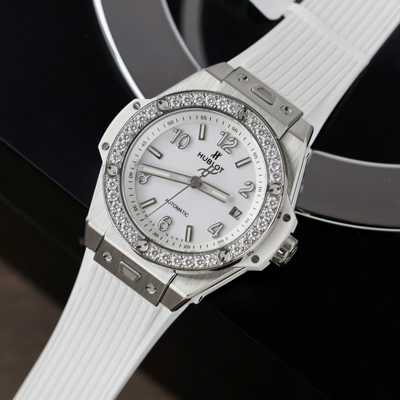 Hublot Big Bang Titanium  Moissanite Diamonds Bezel Watch 39mm