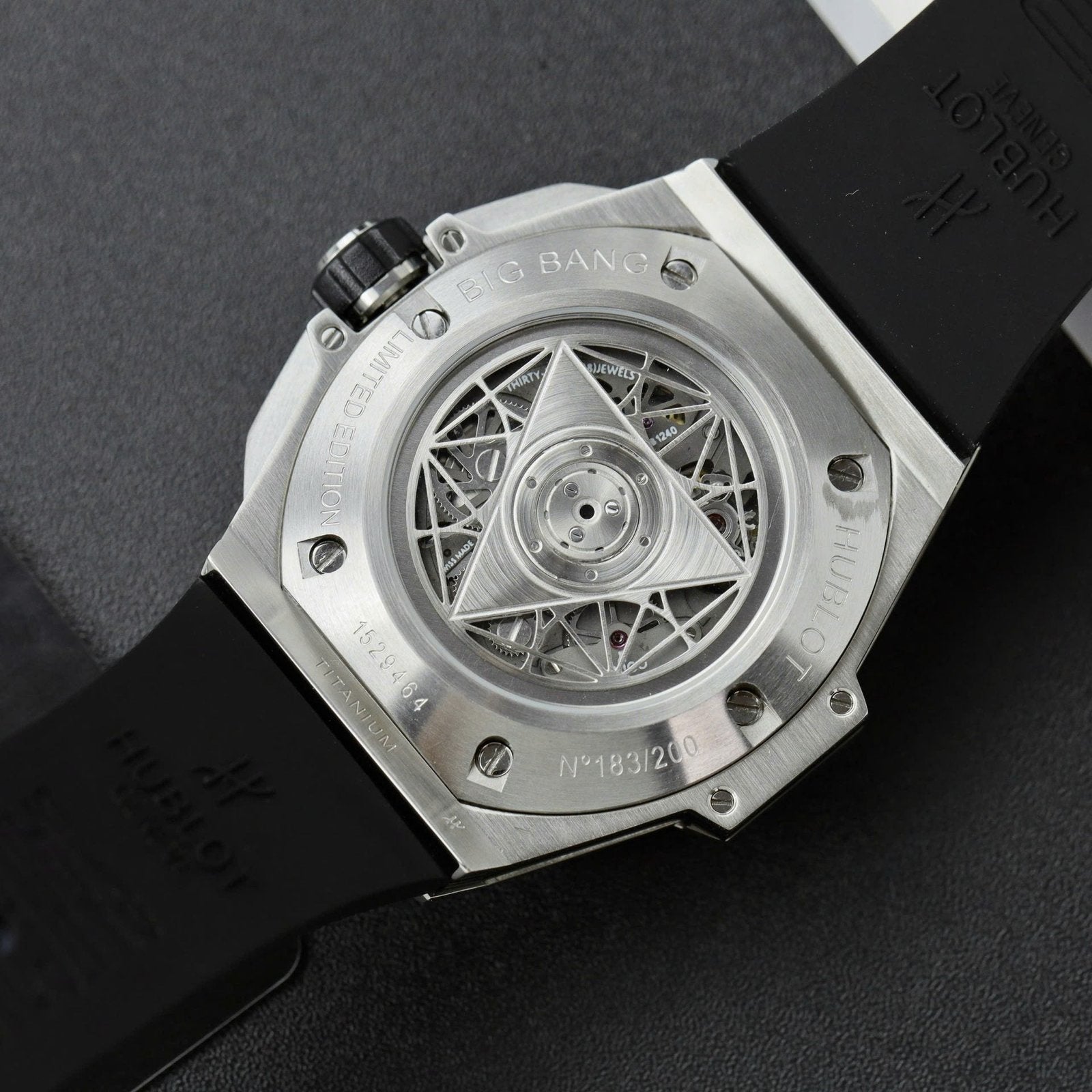 Hublot Big Bang Sang Bleu II Blue Watch Rubber Strap 45mm