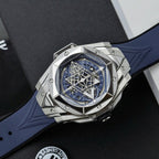 Hublot Big Bang Sang Bleu II Blue Watch Rubber Strap 45mm