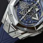 Hublot Big Bang Sang Bleu II Blue Watch Rubber Strap 45mm
