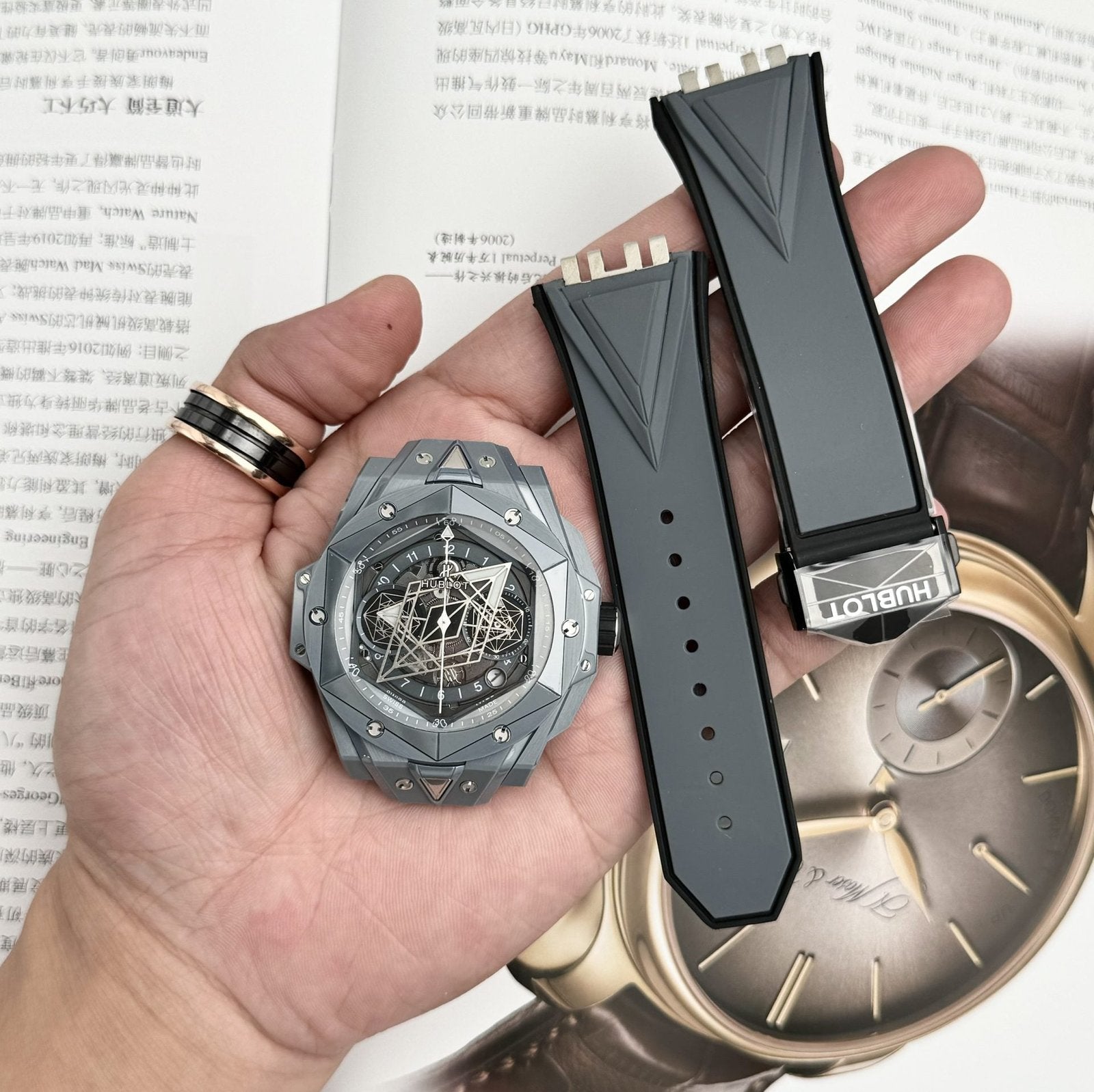 Hublot Watch Big Bang Sang Bleu II Gray Ceramic 45mm