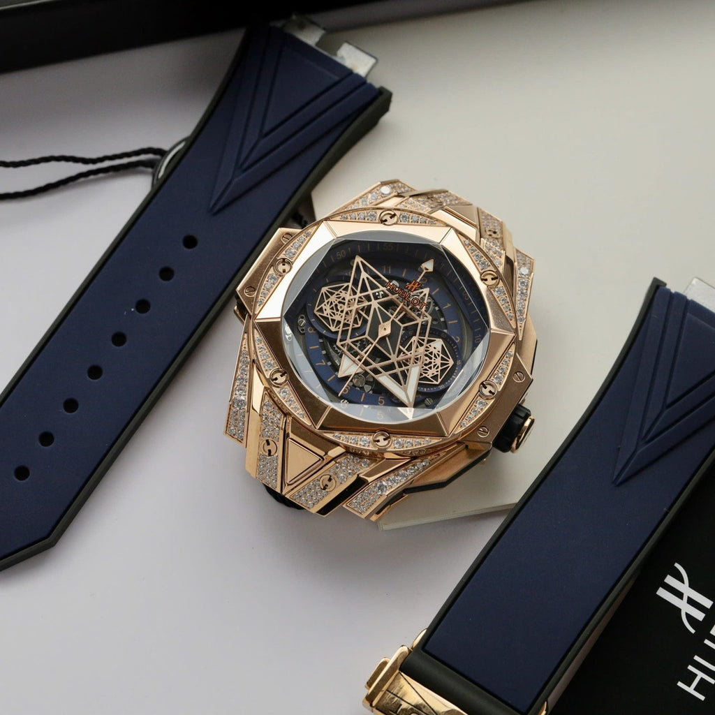 Hublot Big Bang Sang Bleu II King Gold  Watch Blue 44mm