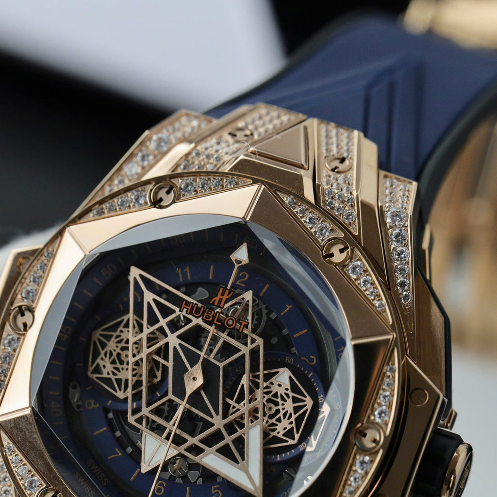Hublot Big Bang Sang Bleu II King Gold  Watch Blue 44mm