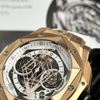 Hublot Watch Big Bang Sang Bleu II King Gold White Dial 45mm