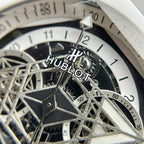 Hublot Big Bang Sang Bleu Watch White Ceramic Rubber Strap 45mm