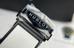 Hublot Big Bang Sang Bleu Watch White Ceramic Rubber Strap 45mm
