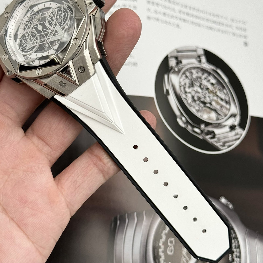 Hublot Watch Big Bang Sang Bleu II Titanium White Dial 45mm