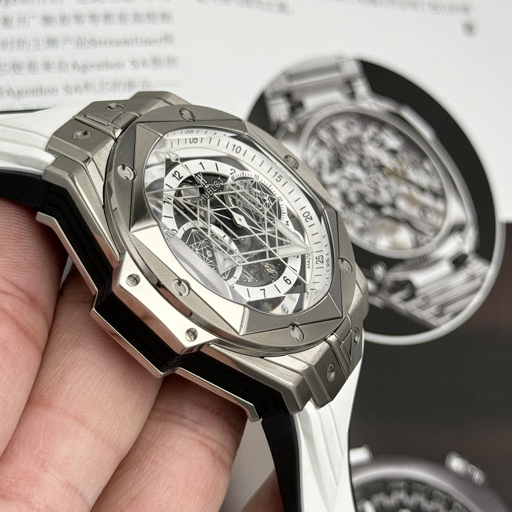 Hublot Watch Big Bang Sang Bleu II Titanium White Dial 45mm