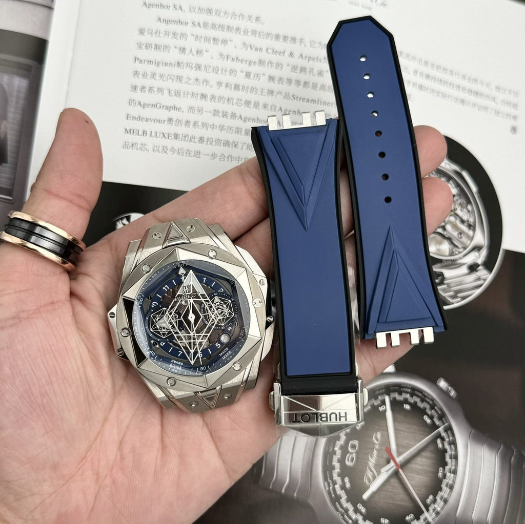 Hublot Watch Big Bang Sang Bleu II Titanium Blue Dial 45mm
