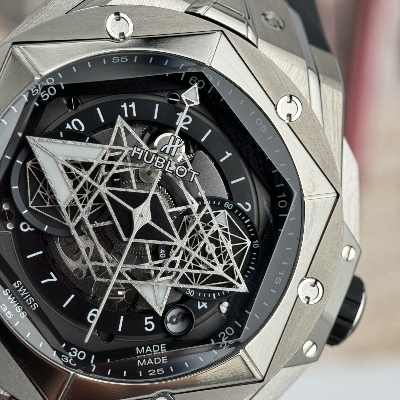Hublot  Watch Big Bang Sang Bleu II Titanium Black Dial 45mm