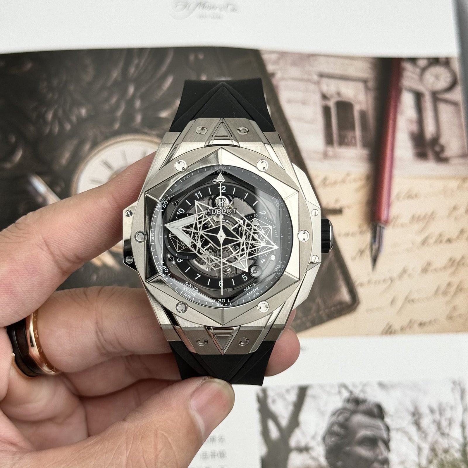Hublot  Watch Big Bang Sang Bleu II Titanium Black Dial 45mm