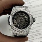 Hublot Big Bang Sang Bleu Watch With Diamonds 45mm