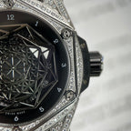 Hublot Big Bang Sang Bleu Watch With Diamonds 45mm