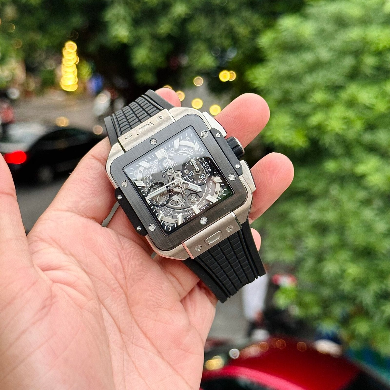 Hublot Watch Big Bang Square Titanium Rubber Strap 42mm
