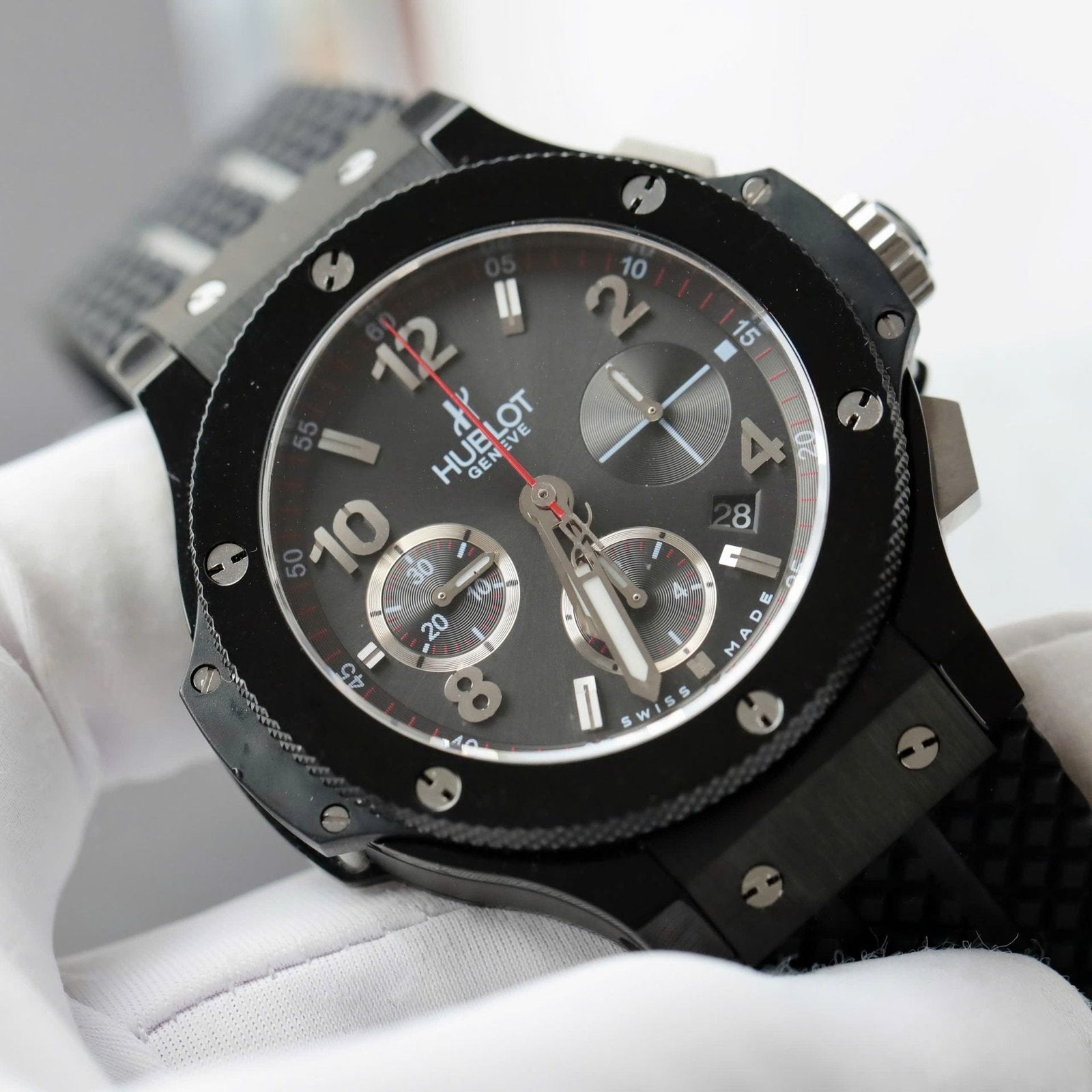 Hublot Big Bang Titanium Black Watch Rubber Strap 42mm