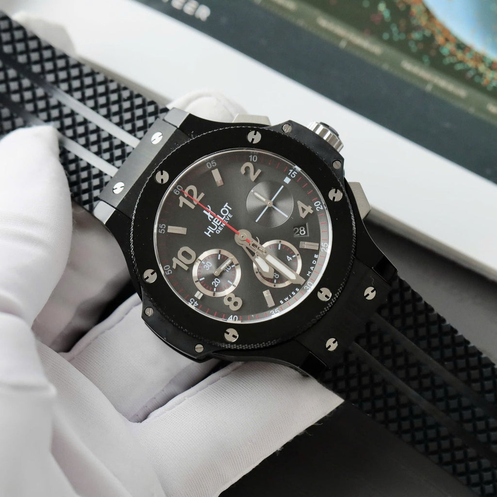 Hublot Big Bang Titanium Black Watch Rubber Strap 42mm