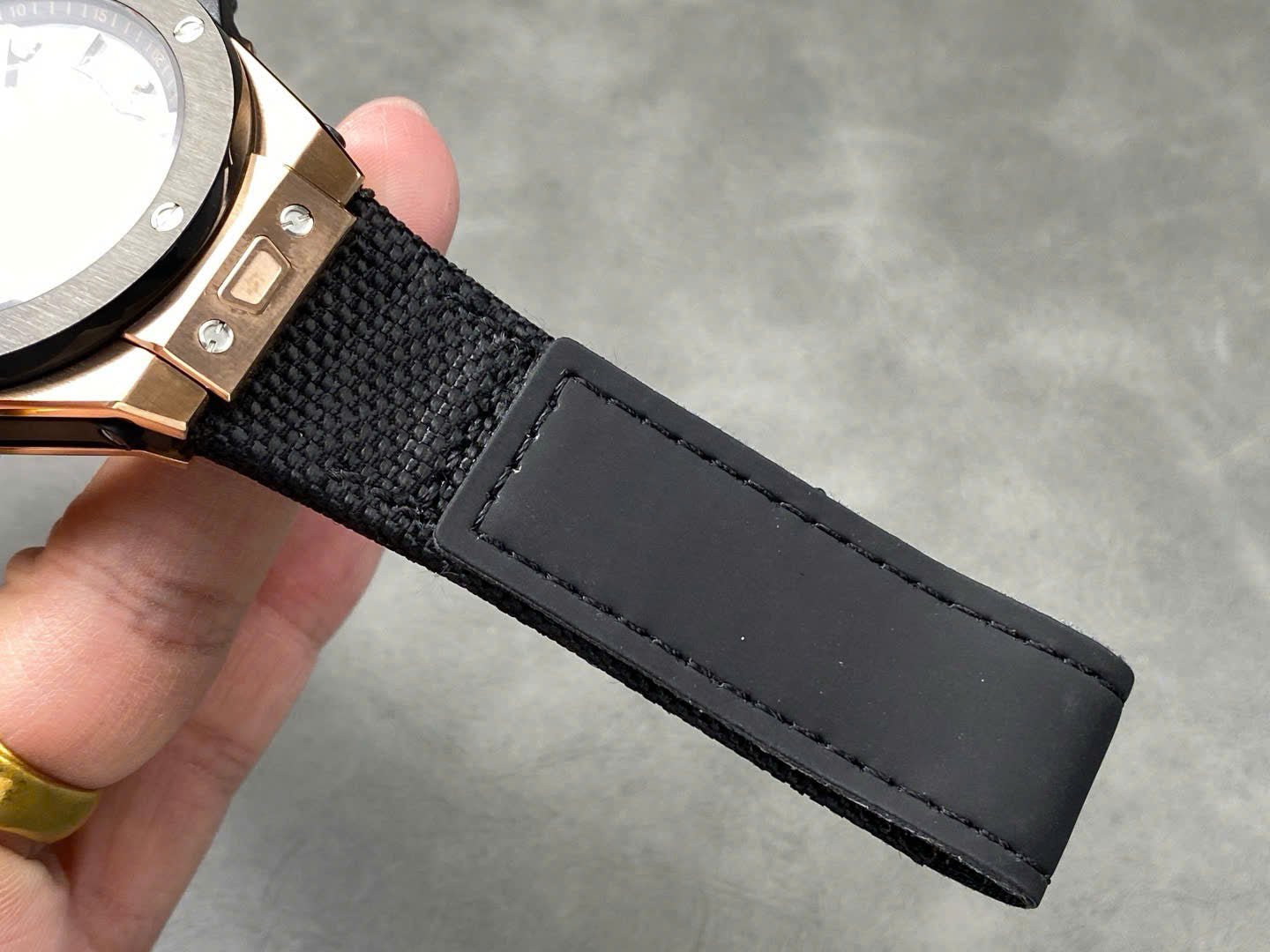 Hublot Big Bang Tourbillon Skeleton Dial Watch Fabric Strap 45mm