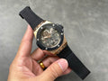 Hublot Big Bang Tourbillon Skeleton Dial Watch Fabric Strap 45mm