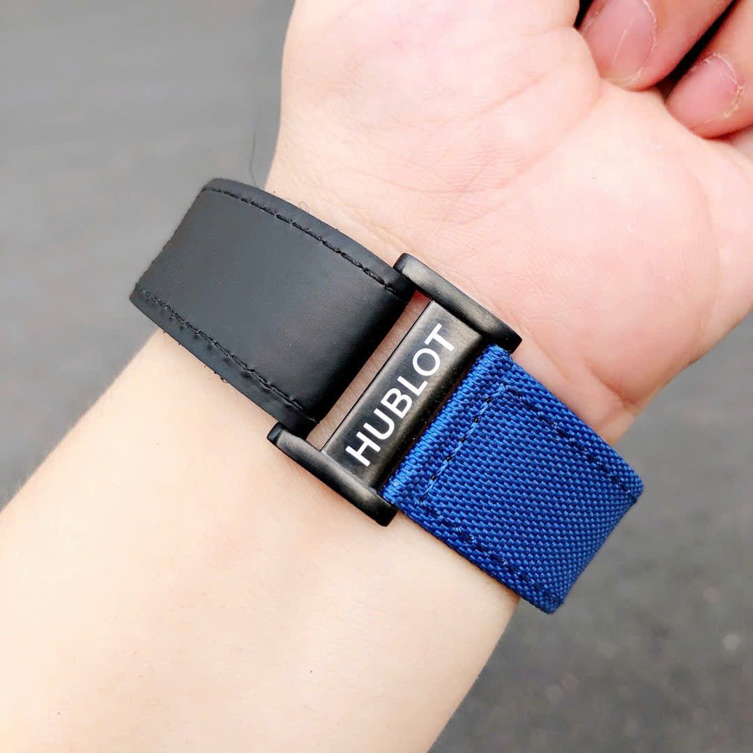 Hublot Big Bang Unico Blue Carbon Watch Fabric Strap 45mm