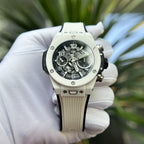 Hublot Watch Big Bang Unico White Ceramic Rubber Strap 42mm