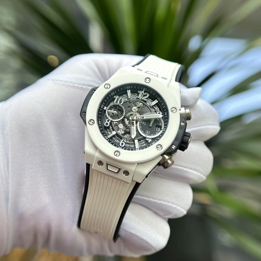 Hublot Watch Big Bang Unico White Ceramic Rubber Strap 42mm