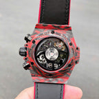 Hublot Big Bang Unico Red Carbon  Watch Fabric Strap 45mm
