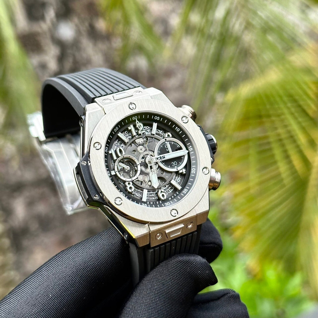 Hublot Watch Big Bang Unico Titanium Black Rubber Strap 44mm