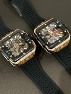 Hublot Big Big Square Watch Rose Gold Black Bezel 42mm