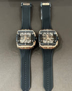 Hublot Big Big Square Watch Rose Gold Black Bezel 42mm