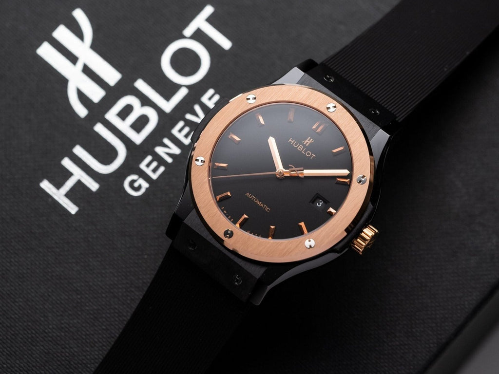 Hublot Watch Ceramic Demi Rose Rubber Strap 42mm
