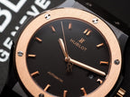 Hublot Watch Ceramic Demi Rose Rubber Strap 42mm