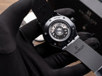 Hublot Classic Fusion Ceramic Carbon Dial Watch Rubber Strap 42mm