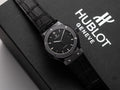 Hublot Classic Fusion  Watch Ceramic Carbon Dial Leather Strap 42mm