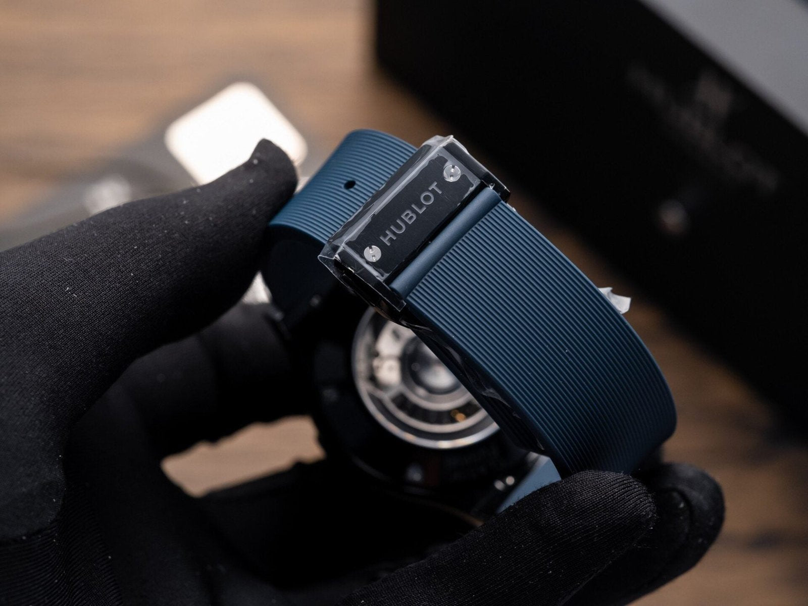 Hublot Classic Fusion Ceramic Blue Dial Rubber Strap 42mm