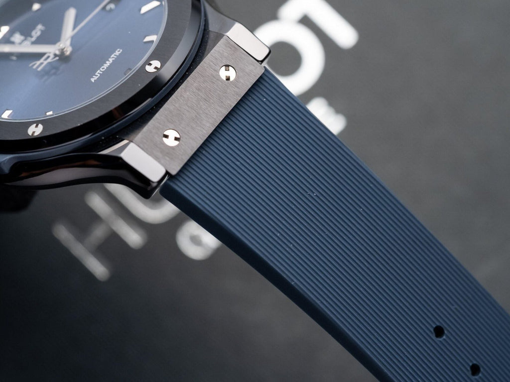 Hublot Classic Fusion Ceramic Blue Dial Rubber Strap 42mm