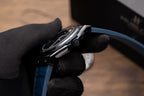 Hublot Classic Fusion Ceramic Blue Dial Watch Leather Strap 42mm