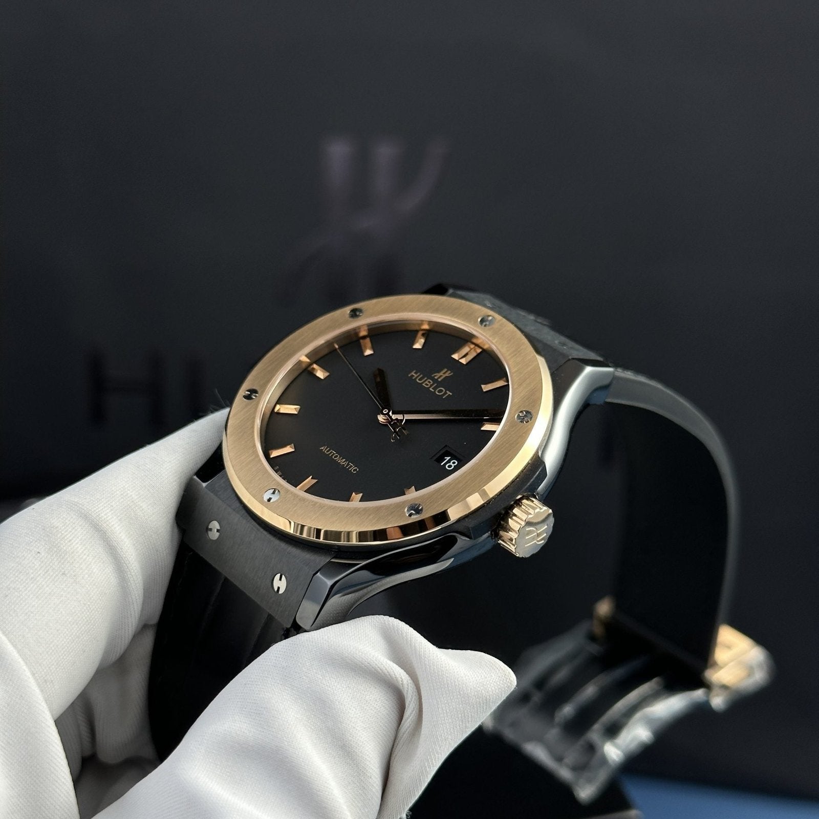 Hublot Watch Classic Fusion Ceramic Demi King Gold 42mm