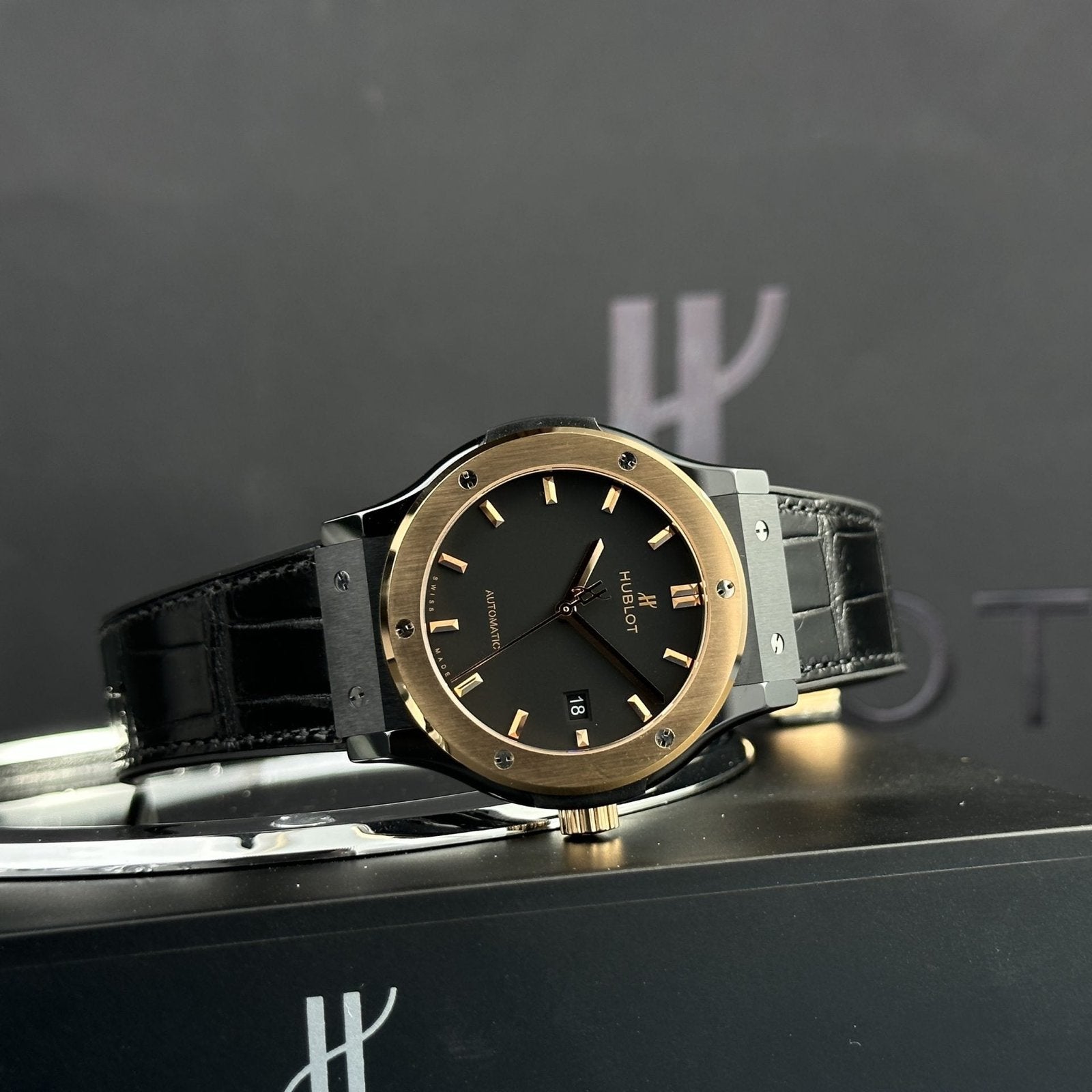 Hublot Watch Classic Fusion Ceramic Demi King Gold 42mm