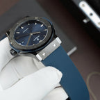 Hublot Classic Fusion Ceramic  Watch Blue Dial Rubber Strap 42mm