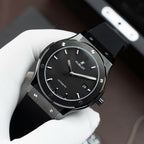 Hublot Classic Fusion Ceramic Black Rubber Strap Watch 42mm