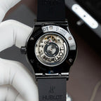 Hublot Classic Fusion Ceramic Black Rubber Strap Watch 42mm