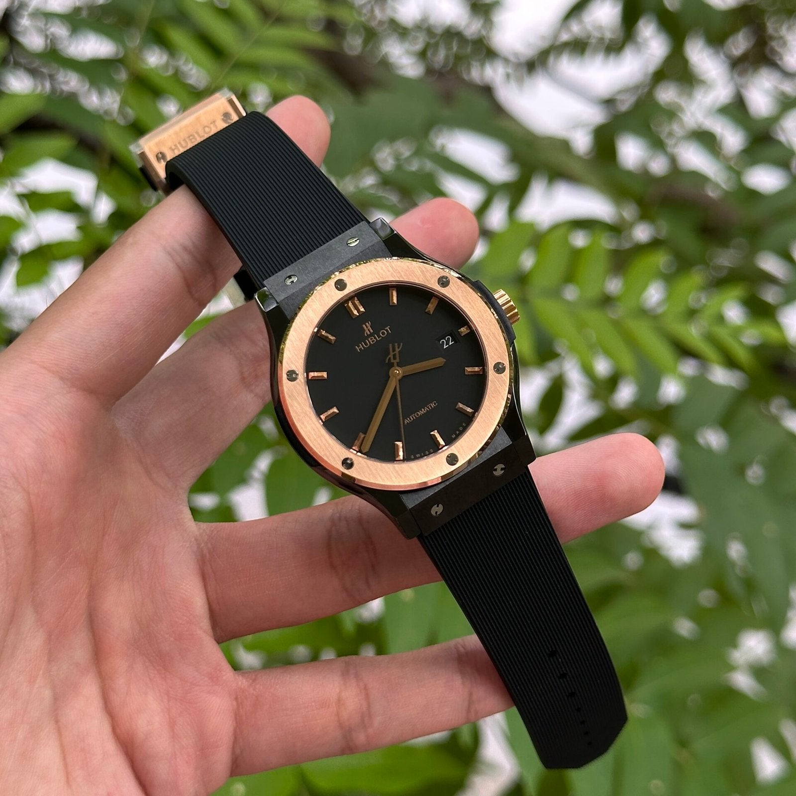 Hublot Classic Fusion Ceramic Demi Gold Watch 42mm