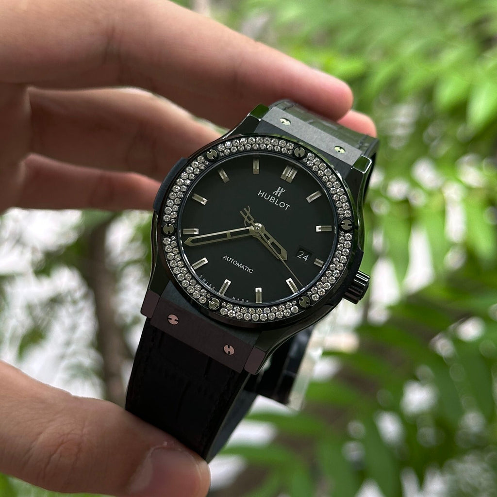 Hublot Classic Fusion Ceramic With Diamonds Watch 42mm