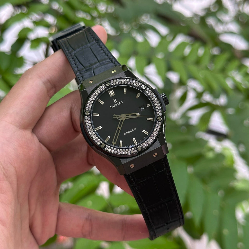Hublot Classic Fusion Ceramic With Diamonds Watch 42mm