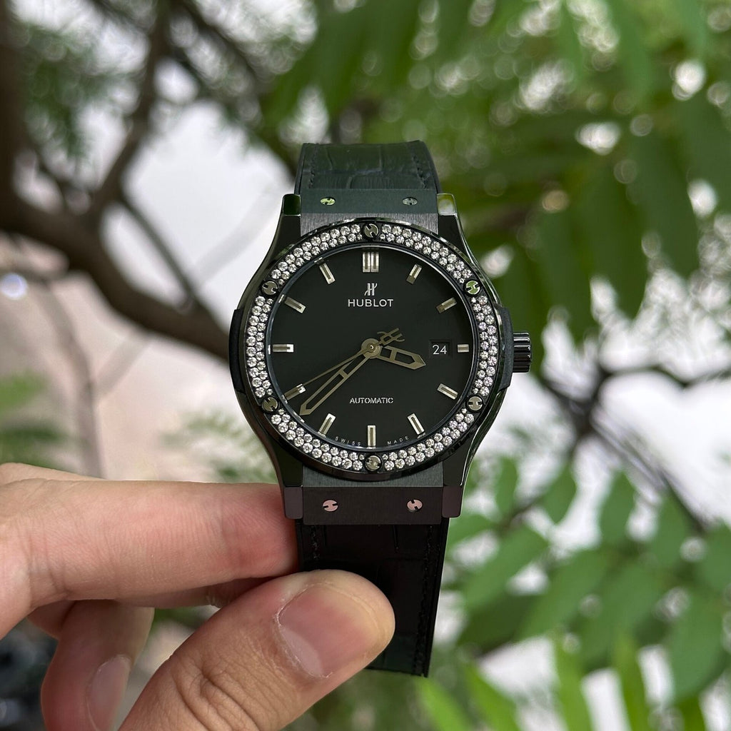 Hublot Classic Fusion Ceramic With Diamonds Watch 42mm