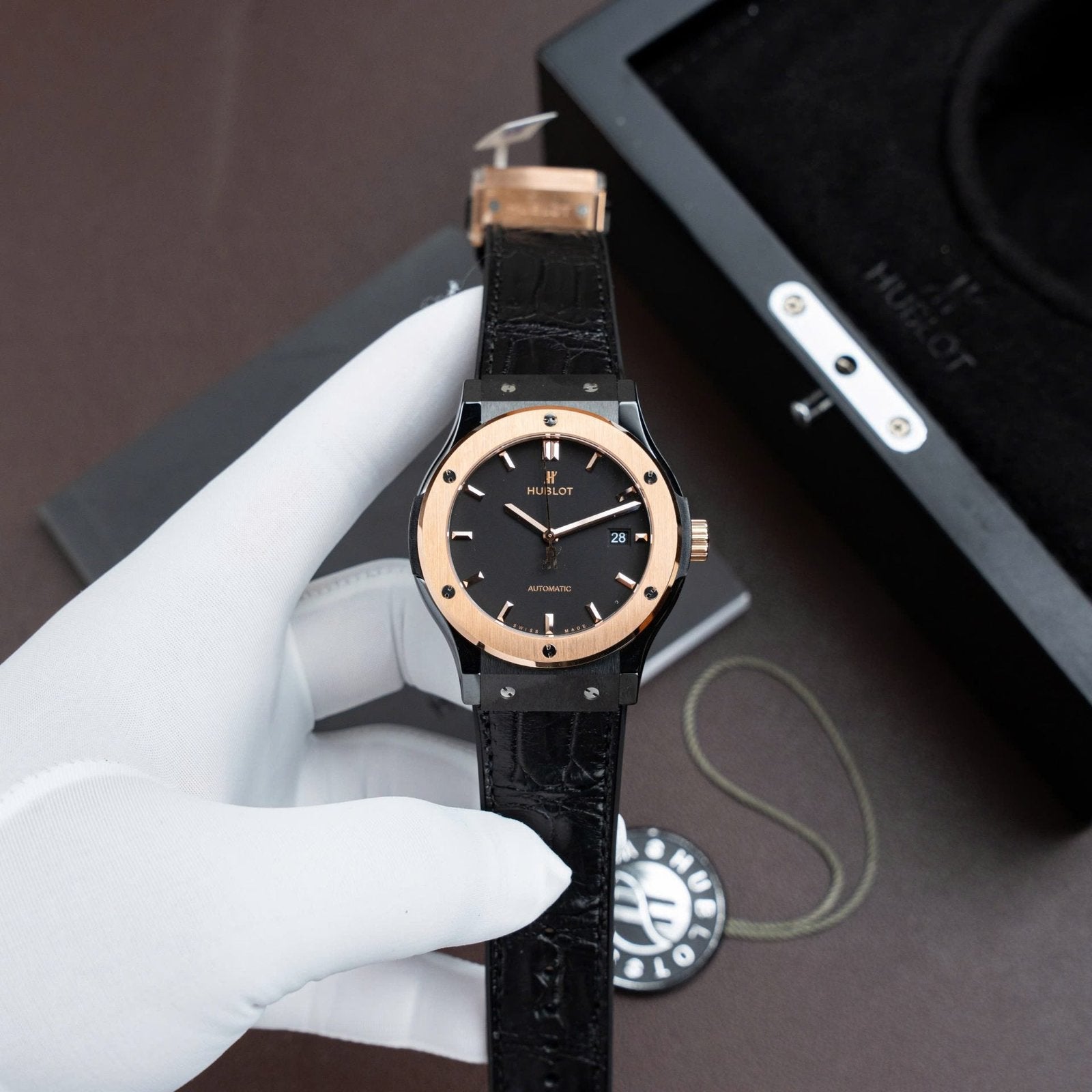 Hublot Classic Fusion Ceramic King Gold  Watch Movement SW300 Swiss Made 42mm