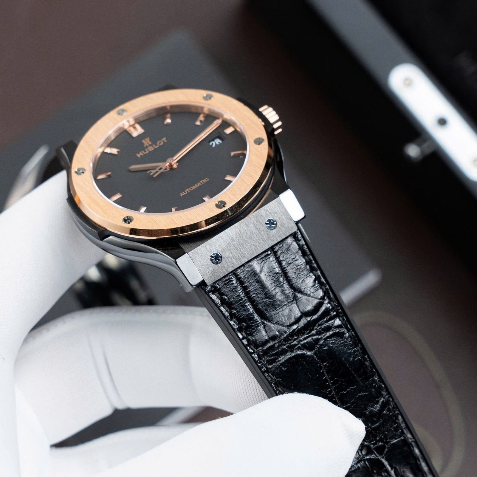 Hublot Classic Fusion Ceramic King Gold  Watch Movement SW300 Swiss Made 42mm